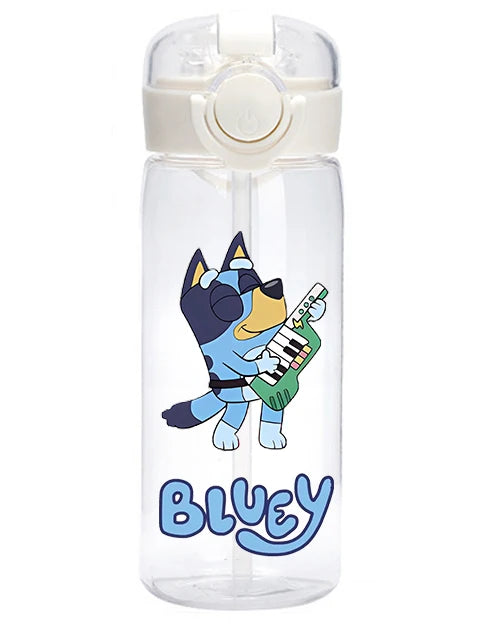 400 Cartoon Animation Bluey Portable Flip-top Water Cup Drinking Bottle Children Gift Bluey Christine Heeler Bingo Heeler