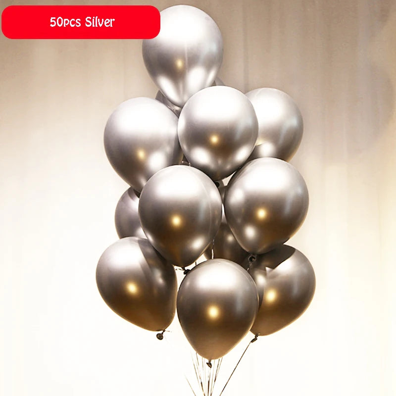 10/20/30pcs Long Balloons Latex Metalic Chrome 260 Magic Tying Twist Balloons Party for Wedding Anniversary Birthday Decorations