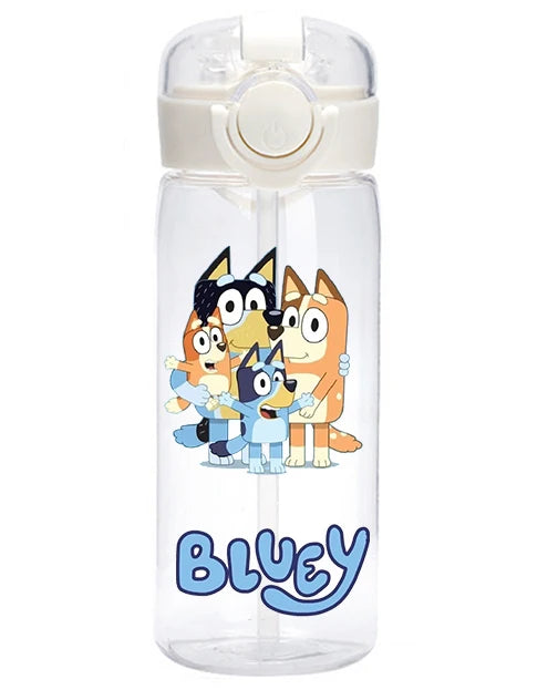 400 Cartoon Animation Bluey Portable Flip-top Water Cup Drinking Bottle Children Gift Bluey Christine Heeler Bingo Heeler