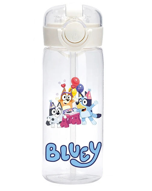 400 Cartoon Animation Bluey Portable Flip-top Water Cup Drinking Bottle Children Gift Bluey Christine Heeler Bingo Heeler