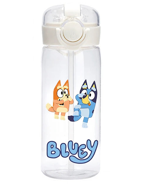 400 Cartoon Animation Bluey Portable Flip-top Water Cup Drinking Bottle Children Gift Bluey Christine Heeler Bingo Heeler