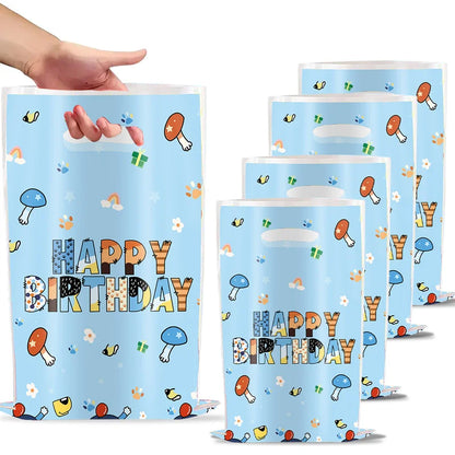 10pcs Theme Party New Bluey  Favor Bags - Disposable Candy Bags,  For Birthday Celebrations And  Decorations Cookie Gift Bag