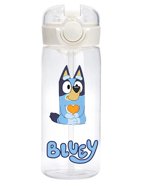 400 Cartoon Animation Bluey Portable Flip-top Water Cup Drinking Bottle Children Gift Bluey Christine Heeler Bingo Heeler