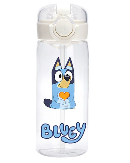 400 Cartoon Animation Bluey Portable Flip-top Water Cup Drinking Bottle Children Gift Bluey Christine Heeler Bingo Heeler