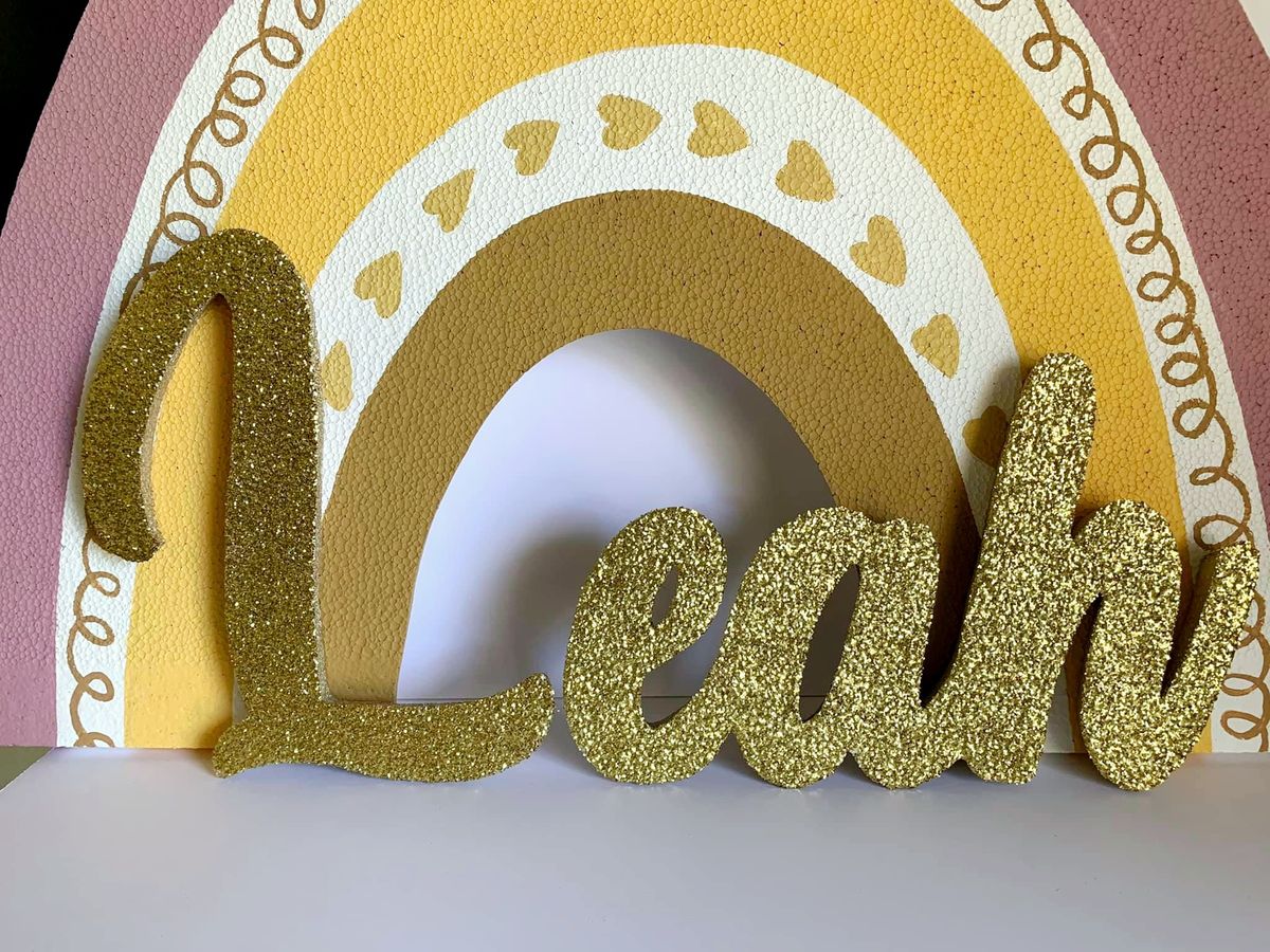 Custom name with glitter