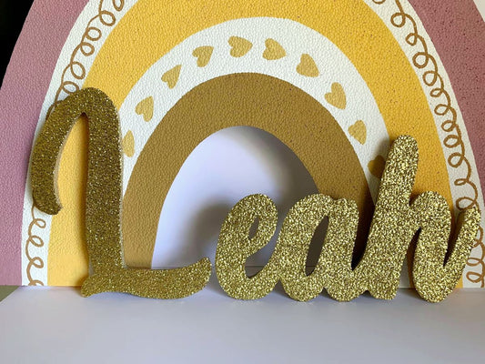 Custom name with glitter